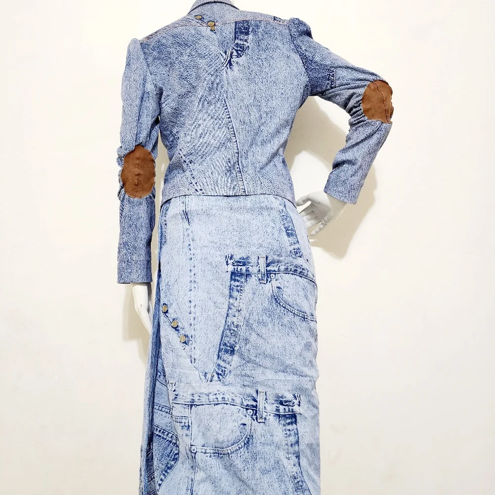 Rare Dior 2000 Blazer Denim Set sz XS